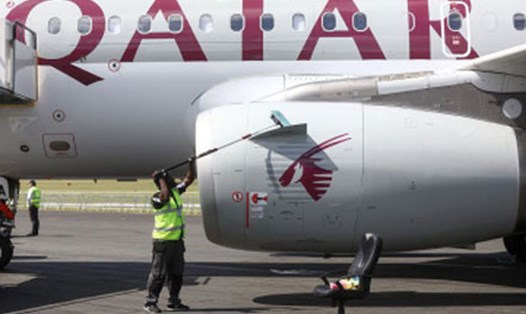 Máy bay của hàng không Qatar. Ảnh: N.N