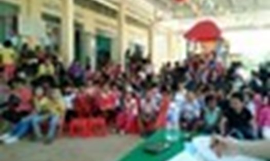 Giáo viên trường mầm non Hoa Hồng trên địa bàn huyện Krông Búk không được hưởng tiền ngân sách theo Nghị định 116. Ảnh: H.L