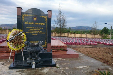 Nơi an nghỉ của các "chiến sĩ Mũ Sắt" thủ đô. Ảnh tác giả cung cấp