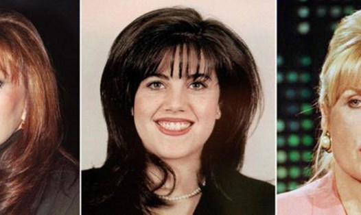 ừ trái sang: Paula Jones, Monica Lewinsky và Gennifer Flowers - những người ông Bill Clinton có quan hệ tình ái vụng trộm.