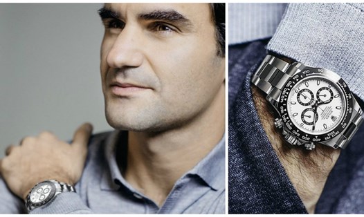 Hãng đồng hồ Rolex hiện gắn liền tên tuổi của tay vợt Roger Federer.