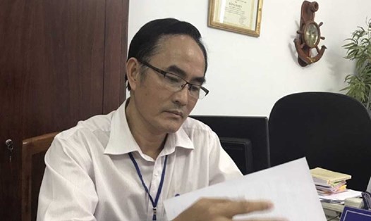 Phó Giám đốc Sở Y tế Bình Định Trần Văn Trương tại buổi làm việc với P.V Lao Động. Ảnh: CTV
