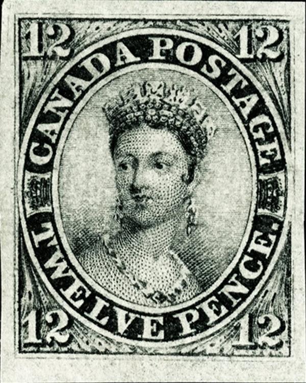 Con tem 12 Pence Black (giá 488.900 USD ứng với 10,2 tỷ Đồng) của Canada được phát hành năm 1851, mang hình chân dung nữ hoàng Victoria trẻ tuổi.Đã có 51.000 con tem này được phát hành, nhưng do mệnh giá cao chỉ có 1.450 tem được bán. 49.550 con tem còn lại bị thu hồi và tiêu hủy vào năm 1857. Hiện chỉ có khoảng 100 -150 con tem còn tồn tại đến ngày nay.